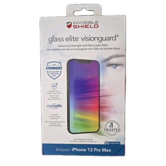ZAGG Invisable Sheild Vision Guard + Screen Protector Apple IPhone 12 Pro Max - Picture 1 of 6